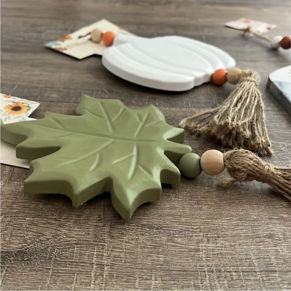 Autumn Leaf, Fall Envelope & Pumpkin Hanging/Tier Tray 3pcs Set 🍃🆕🍃